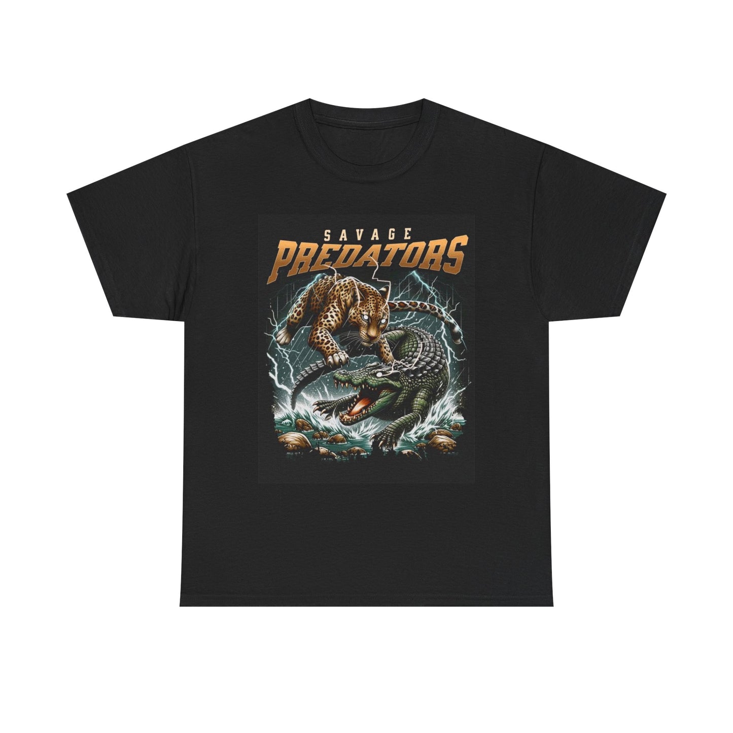 Savage Predators Graphic Graphic T Shirt Dinosaurs Attack Unisex Heavy Cotton
