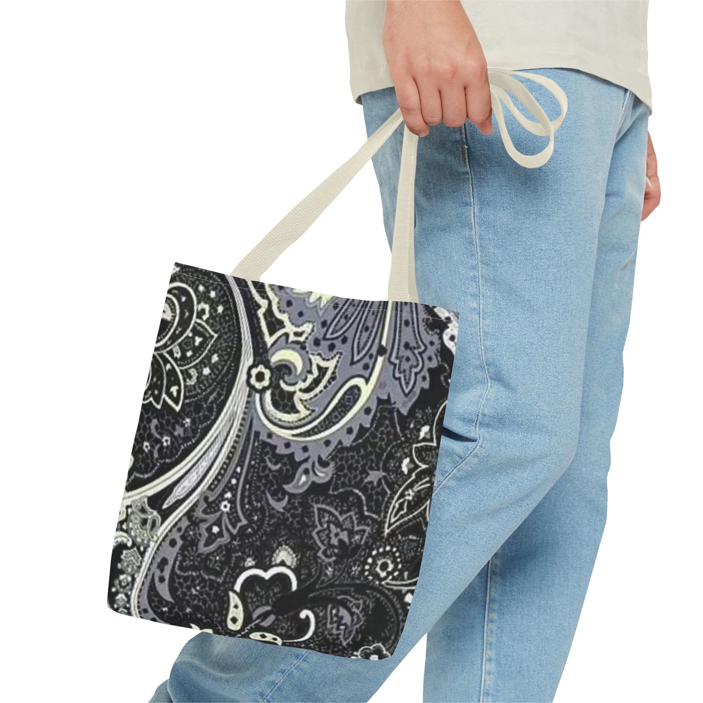 Black And Silver Pattern BRAND NEW Tote Bag (AOP)