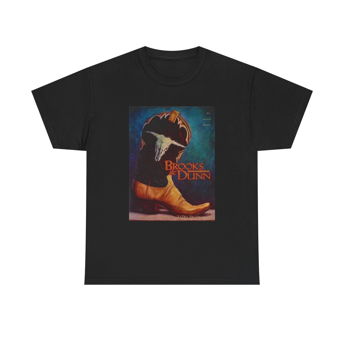 Brooks And Dunn Tshirt Retro Country Short Sleeve Unisex Heavy Cotton Tee Merch