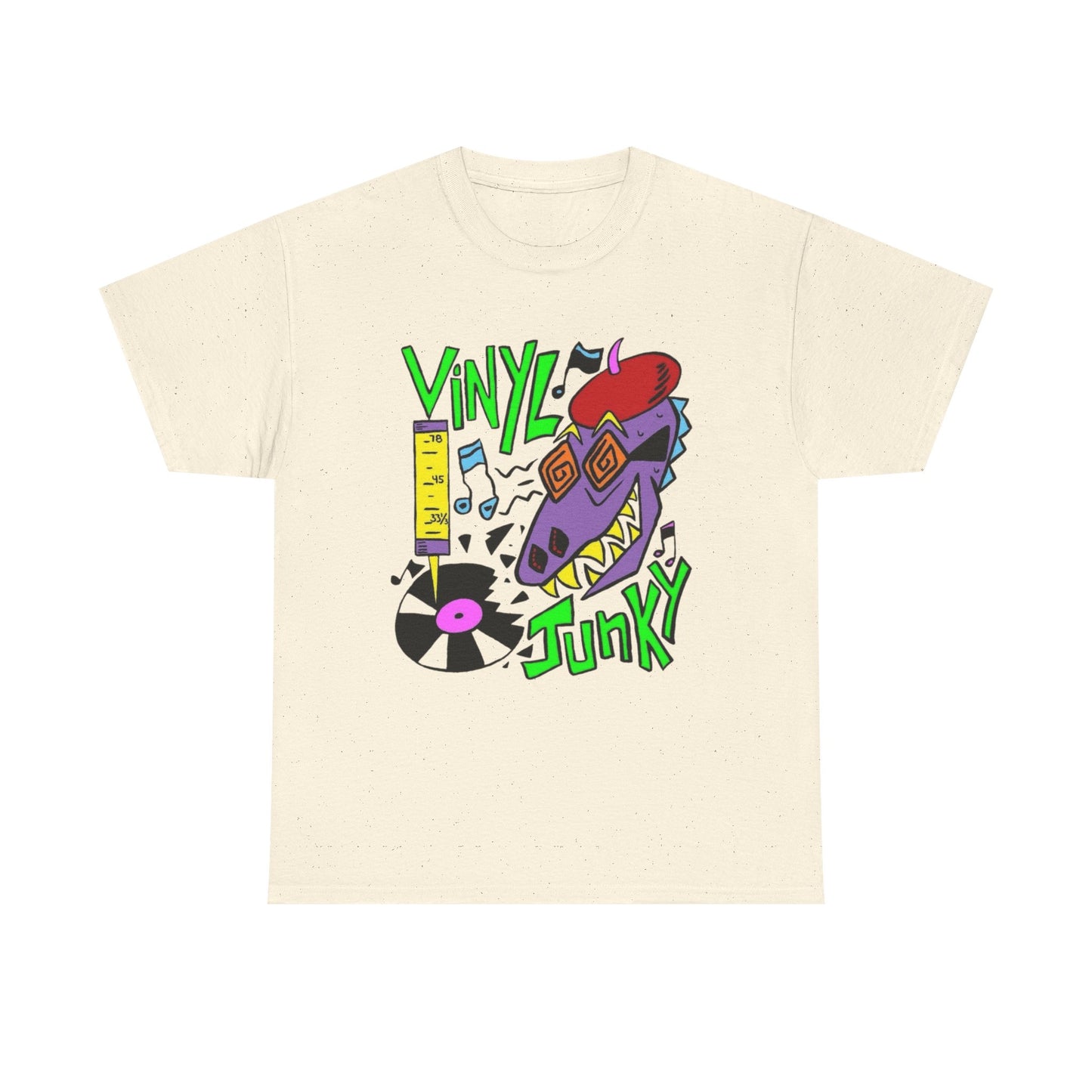 Vinyl Records Junkie Graphic T Shirt ADULT NEW Heavy Cotton Tee