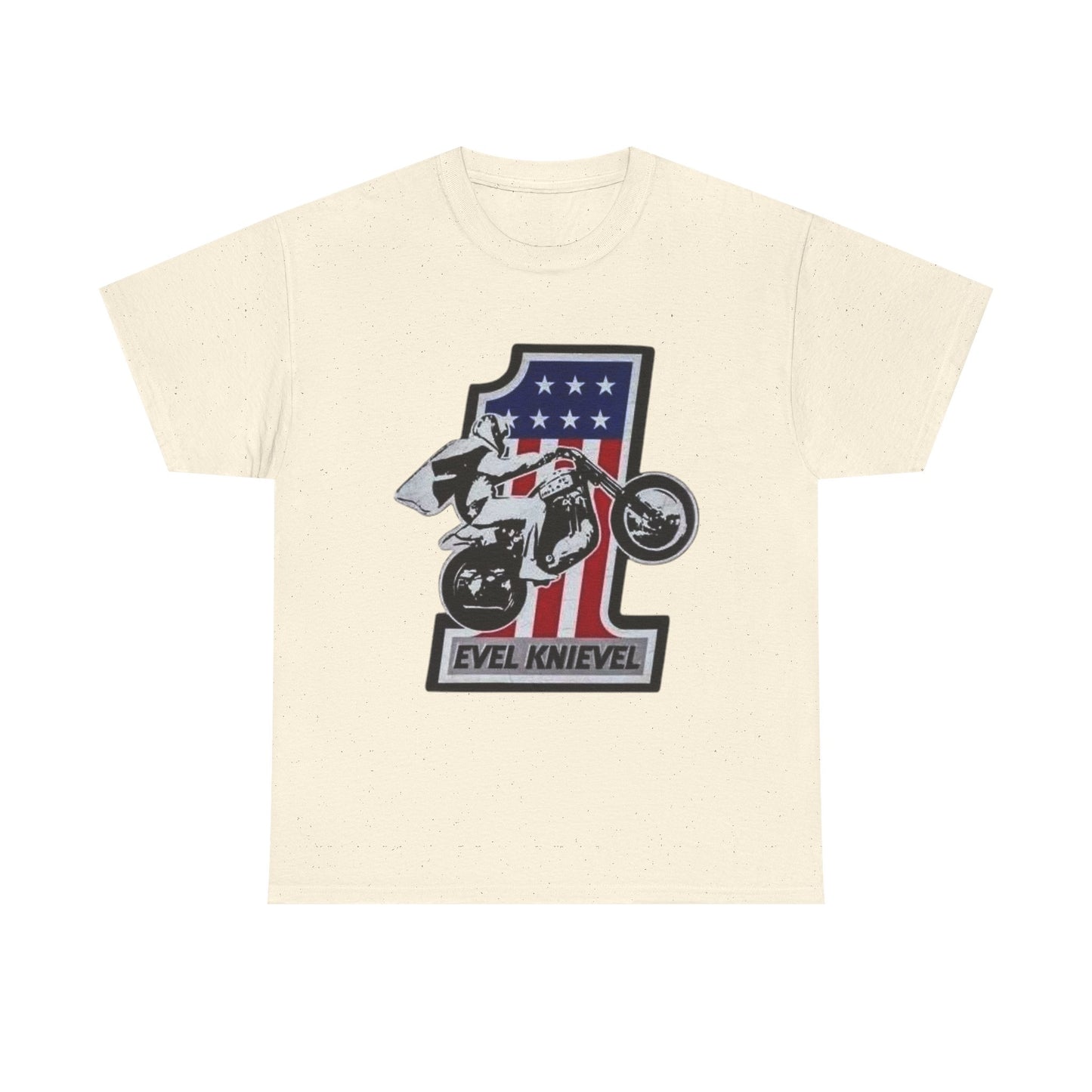 Evel Knievel Motorcycles Graphic T-Shirt Unisex Heavy Cotton Tee GIFT NEW