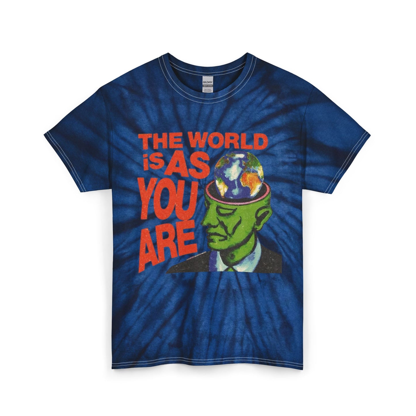 The World Is As You Are Art Graphic T Shirt  Unisex Tie Dye Cotton Tee