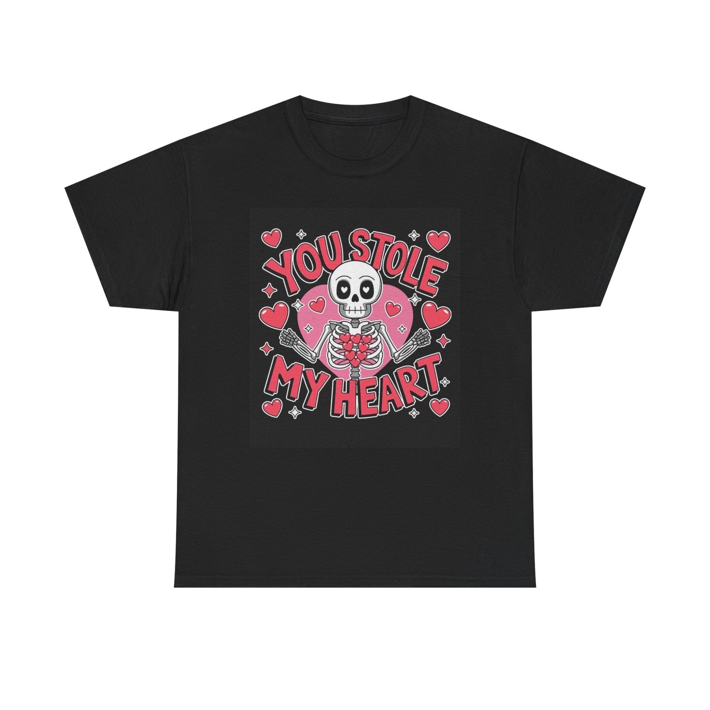 You Stole My Heart Funny Graphic T Shirt Valentines Unisex Heavy Cotton Tee