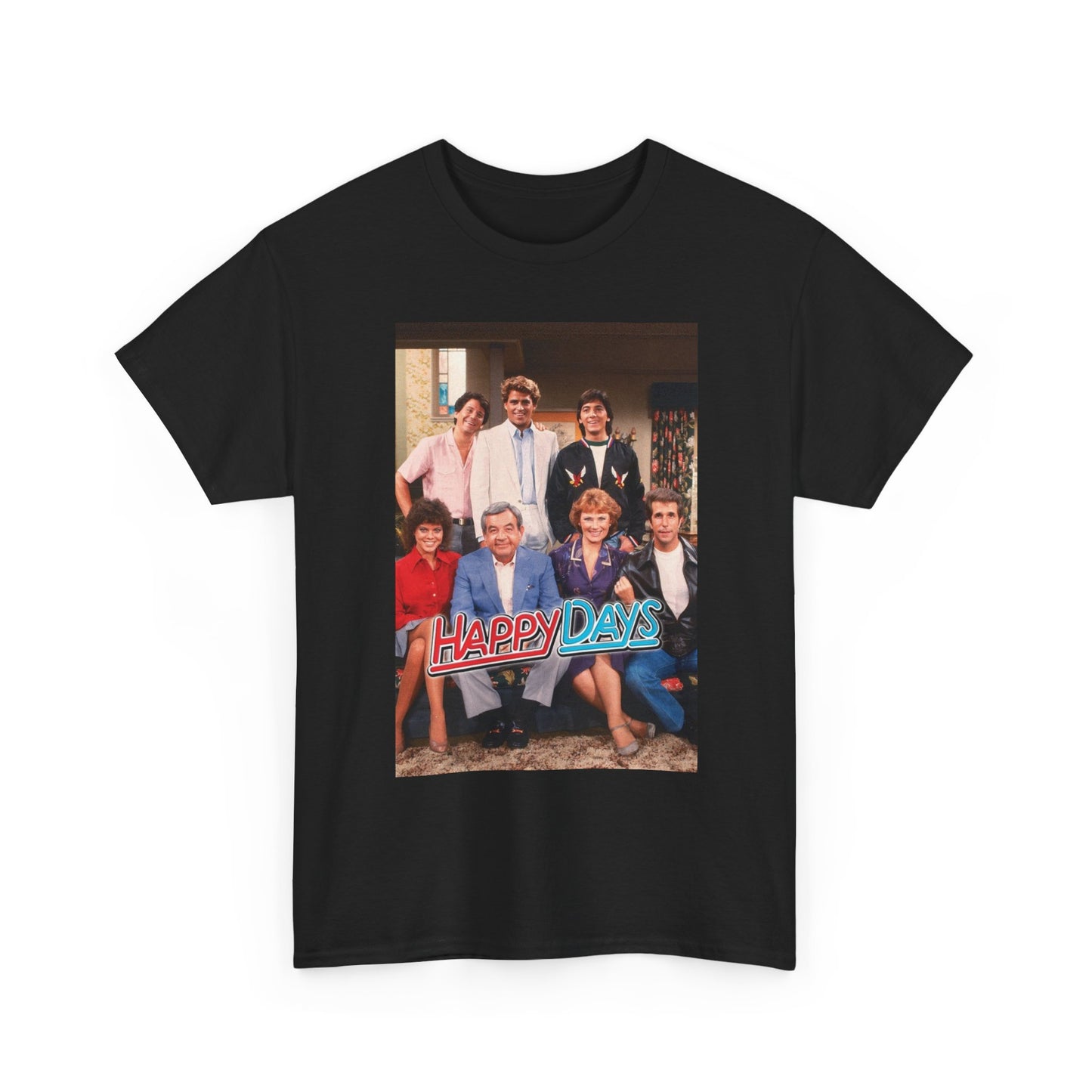 Happy Days Graphic T Shirt Vintage Retro Tv Series Unisex Heavy Cotton Tee