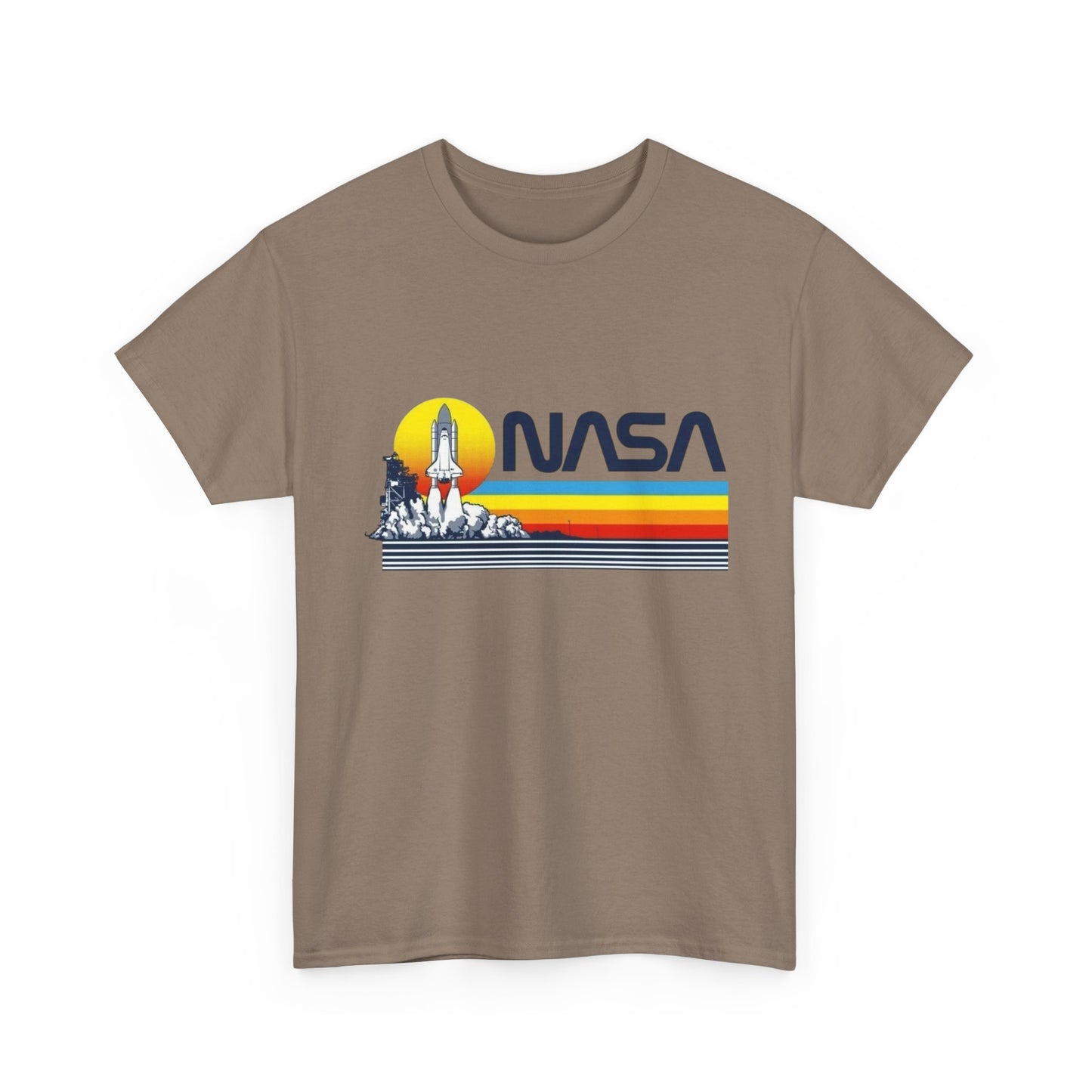 Space Station Graphic T Shirt Unisex Heavy Cotton Tee