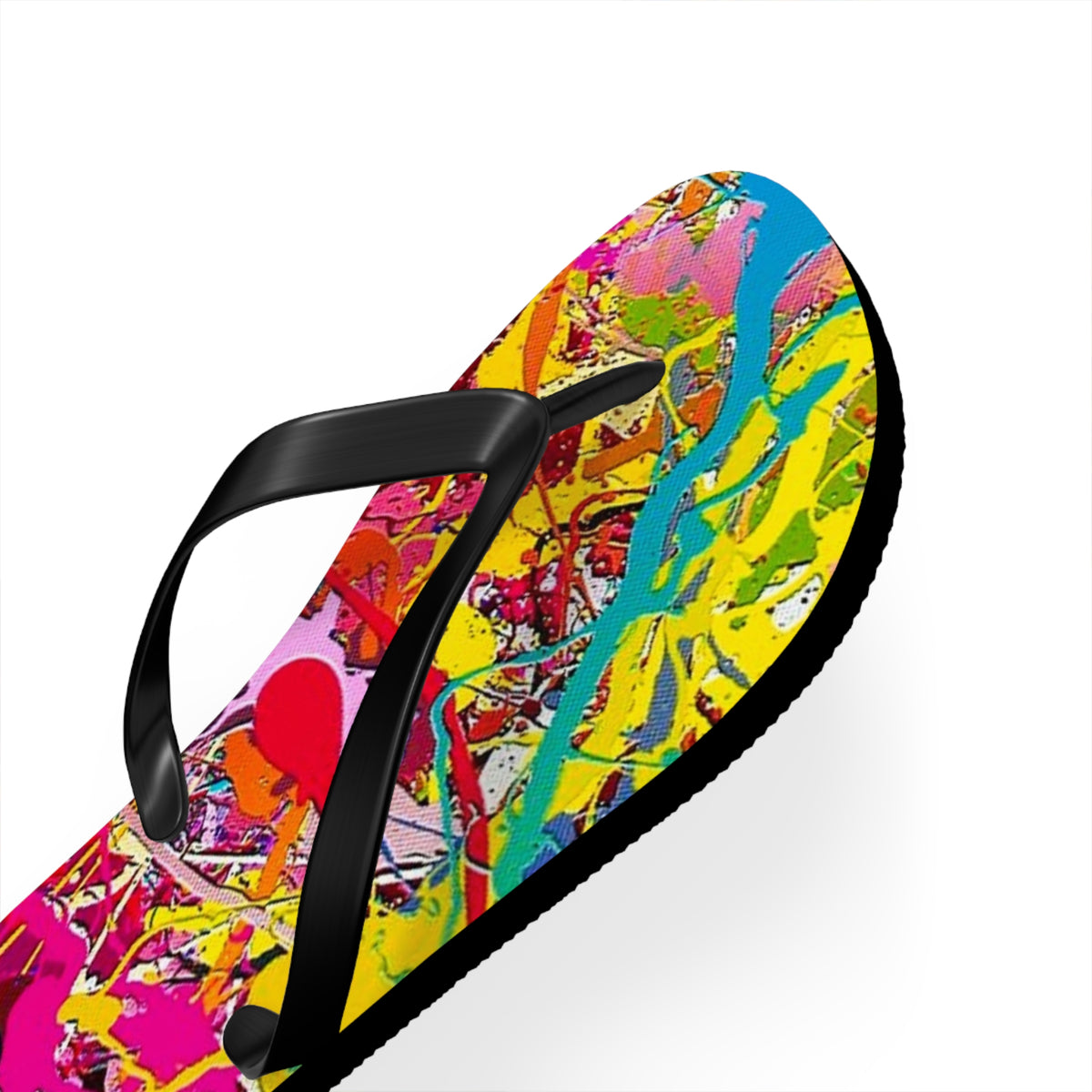 Paint Splatter Mix Flip Flops, Sandals Slides, Summer Footwear, Brand New
