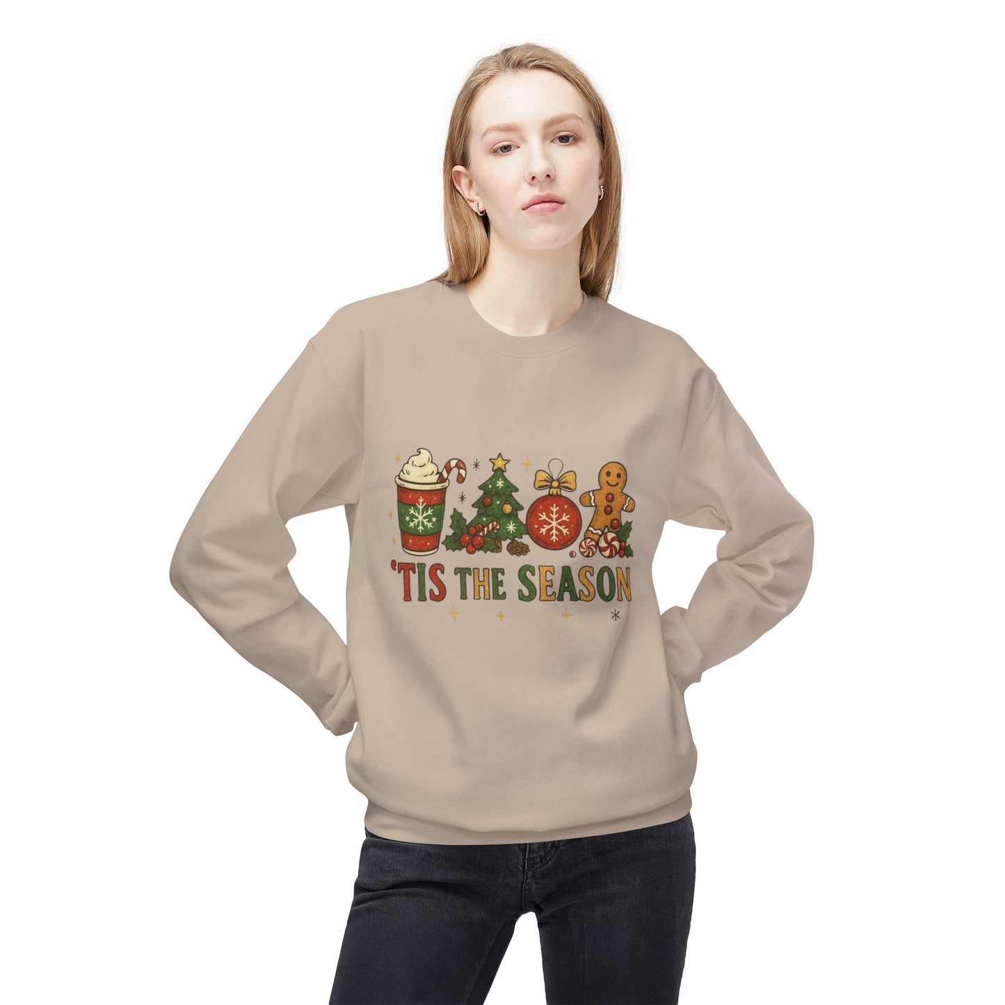 Tis The Season Christmas Sweater Holiday's NEW Unisex Fleece Crewneck Sweatshirt