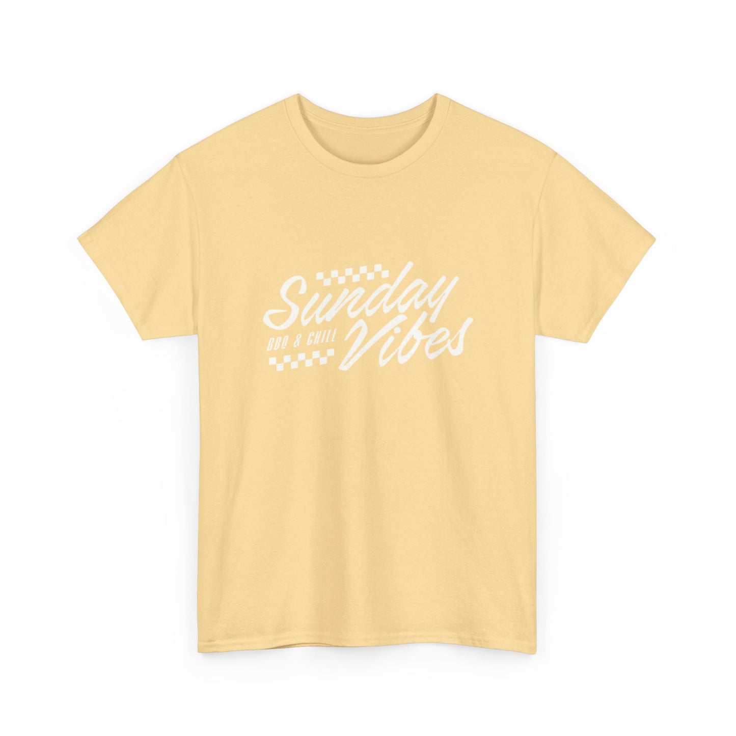 Sunday Vibes BBQ And Chill Graphic T Shirt Unisex Heavy Cotton Tee