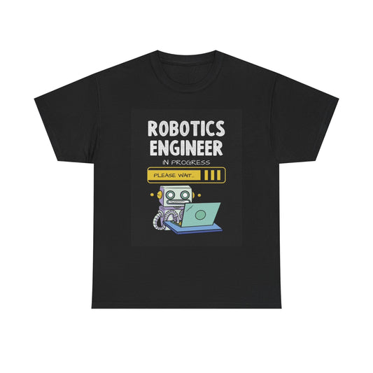 Robotics Engineer T Shirt Retro Funny Jokes Gift Unisex Heavy Cotton Tee