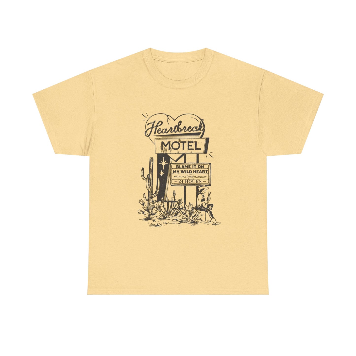 Heartbreak Hotel Graphic T Shirt Unisex Heavy Cotton Tee