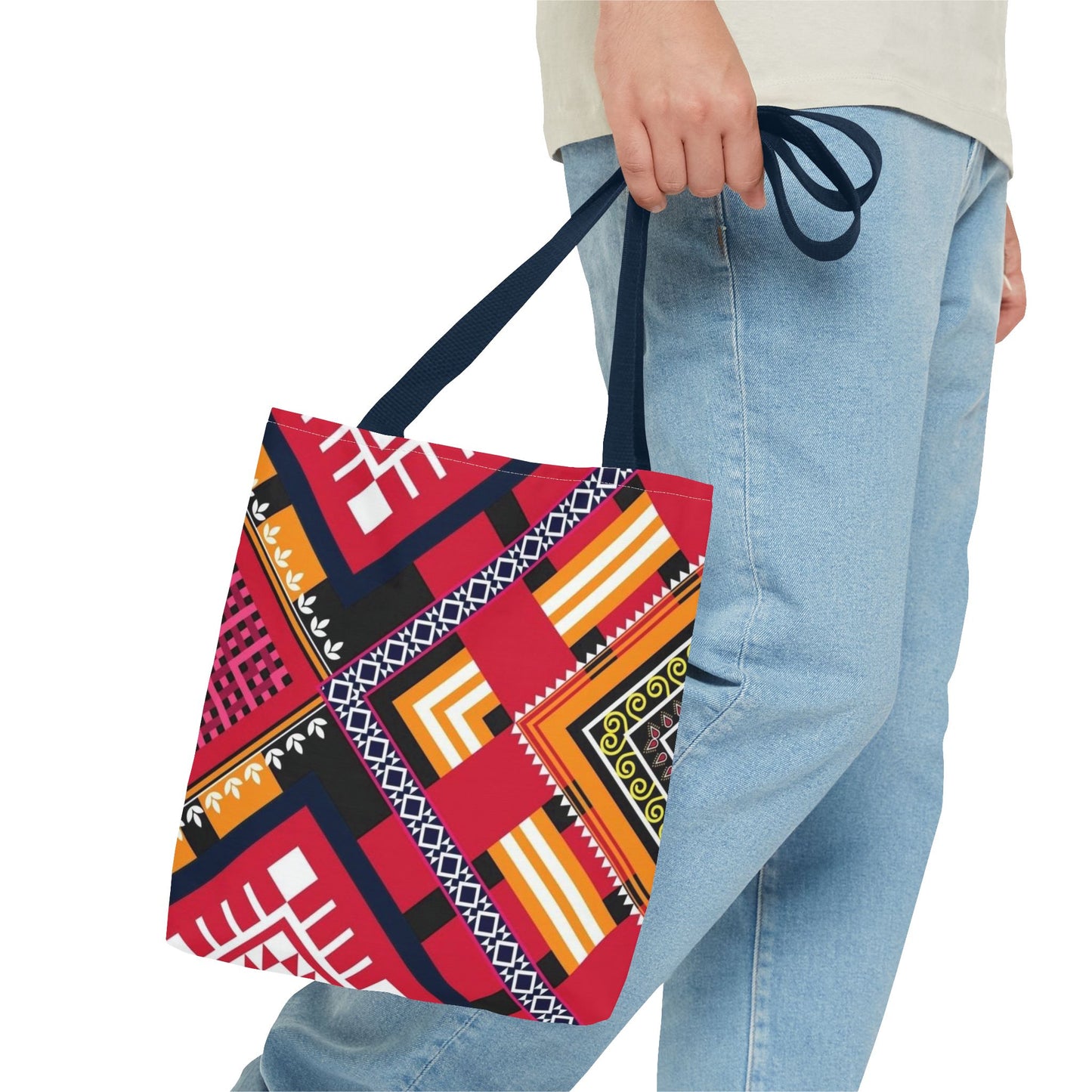 BRAND NEW WESTERN PRINT Multi Color TOTE BAG Fast Shipping (AOP) red