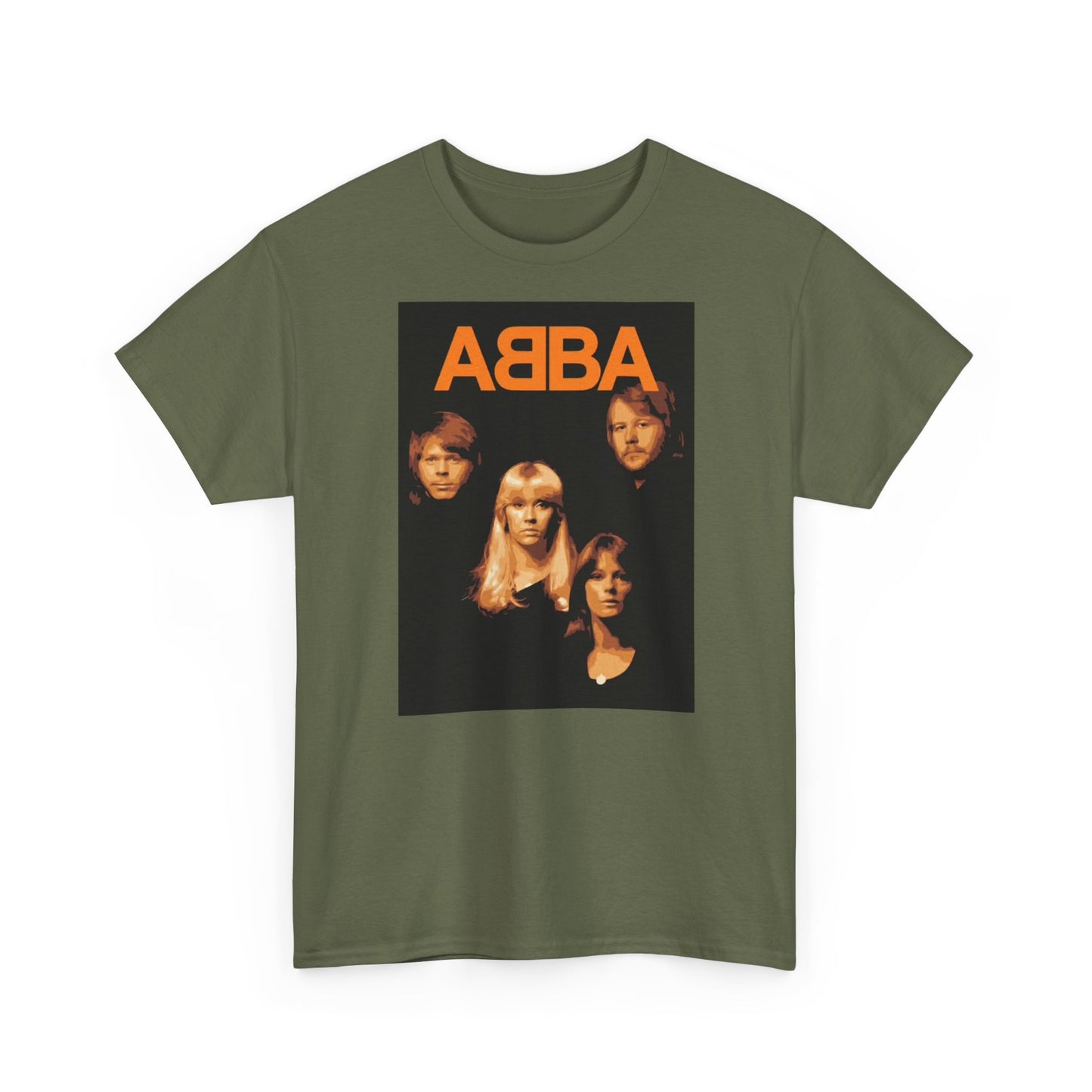 Abba T-shirt vintage retro neon lights classic music Unisex Heavy Cotton Tee