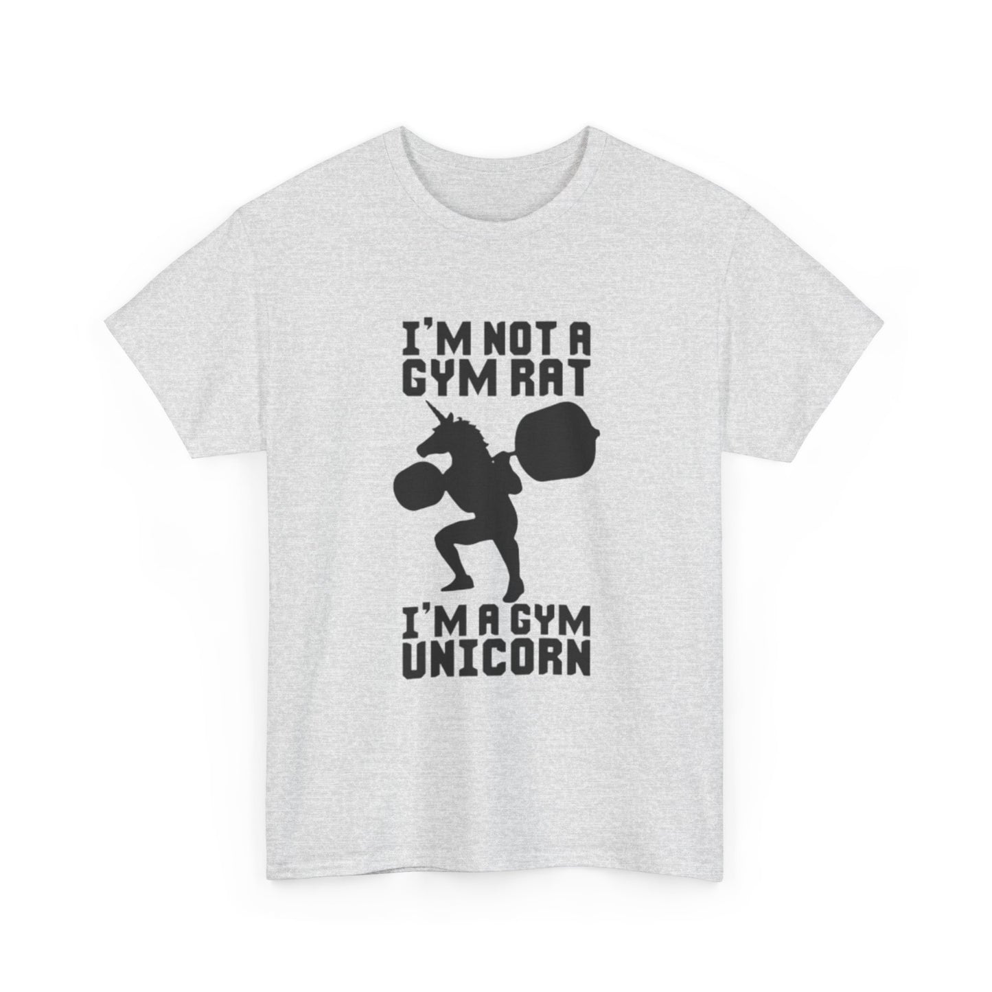 Gym Rat Shirt Funny Lifting Gear Workout Training Comedy Unisex Heavy Cotton Tee