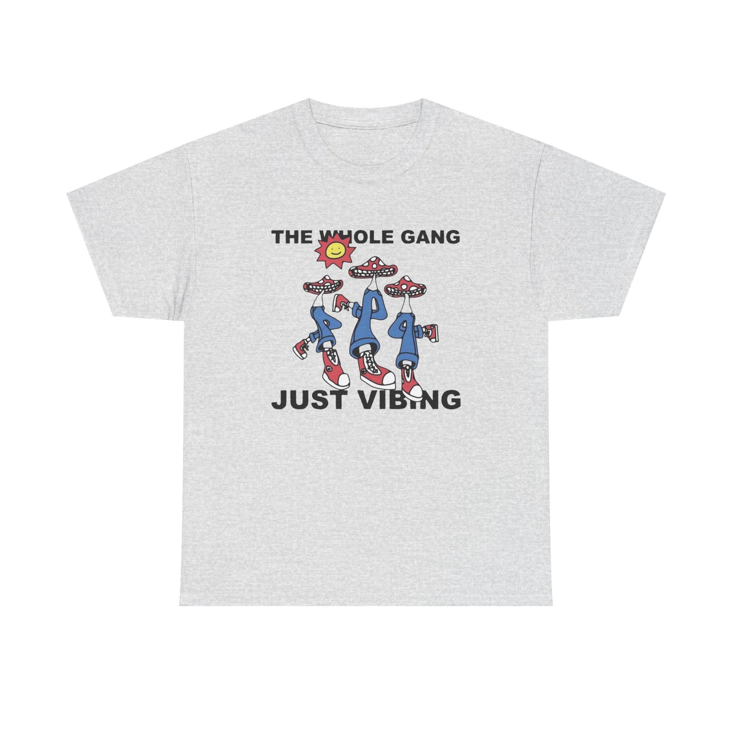 Mushroom Gang Vibing Graphic T Shirt Heavy Cotton Tee NEW ADULT UNISEX