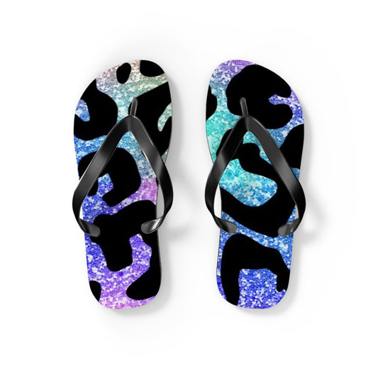 Glitter Animal Beach Sandals, Slides for Summer, Flip Flops, Water Resistant