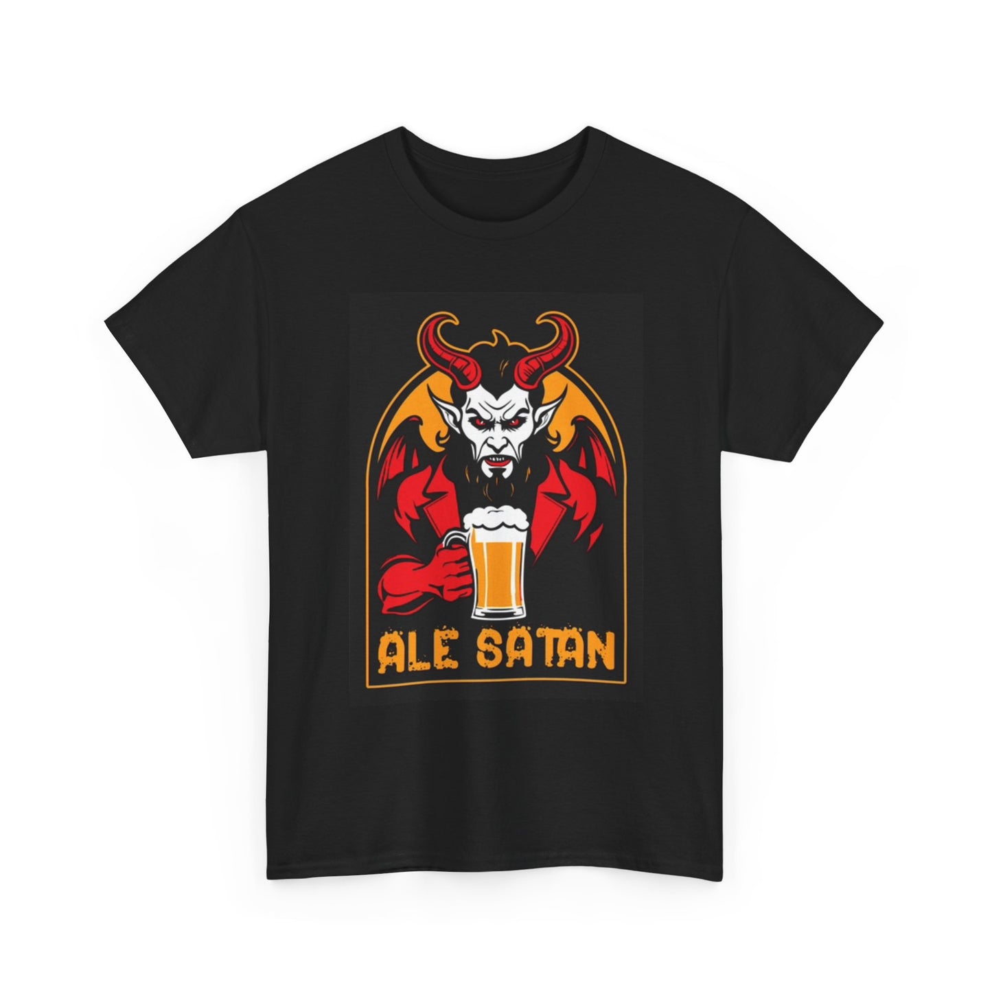 Ale Satan Beer Graphic T Shirt Funny Unisex Heavy Cotton Tee