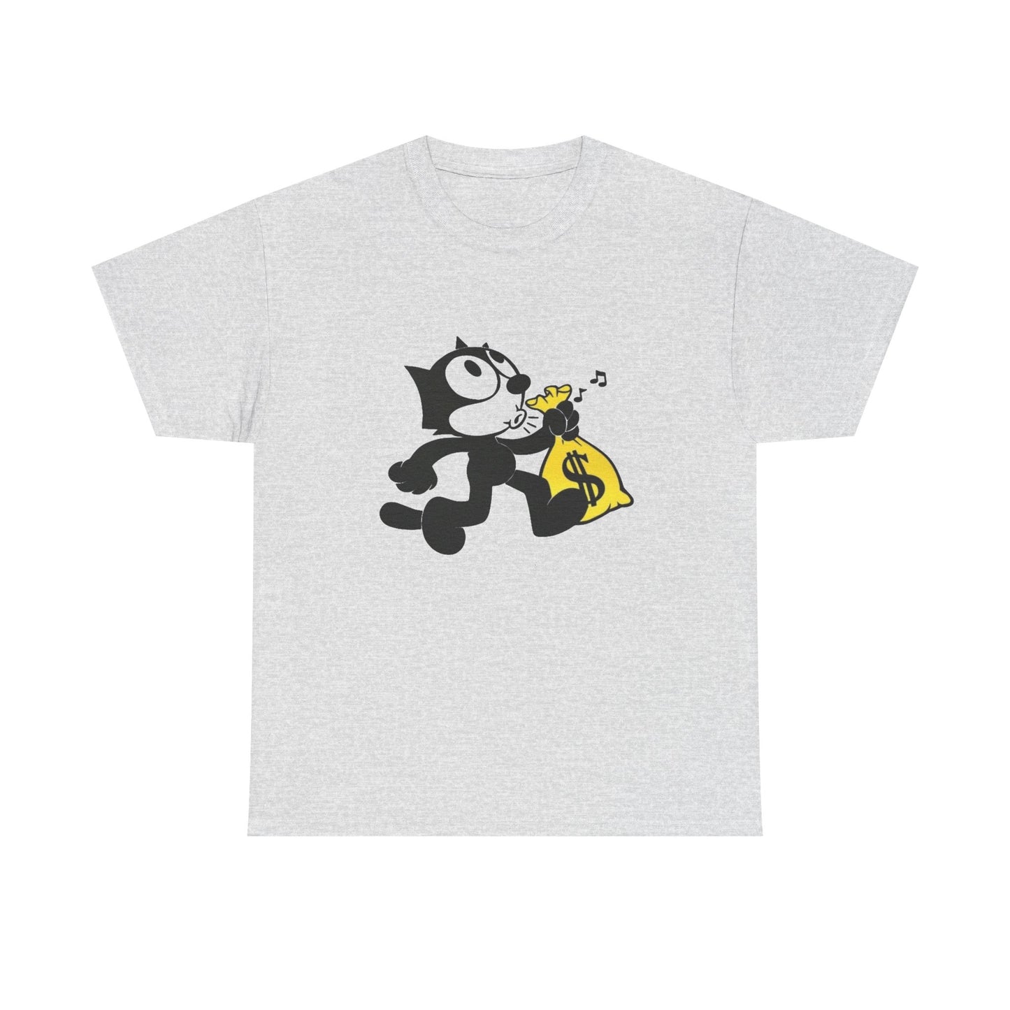 Money Bag Cat Graphic T Shirt NEW Vintage Unisex Heavy Cotton Tee