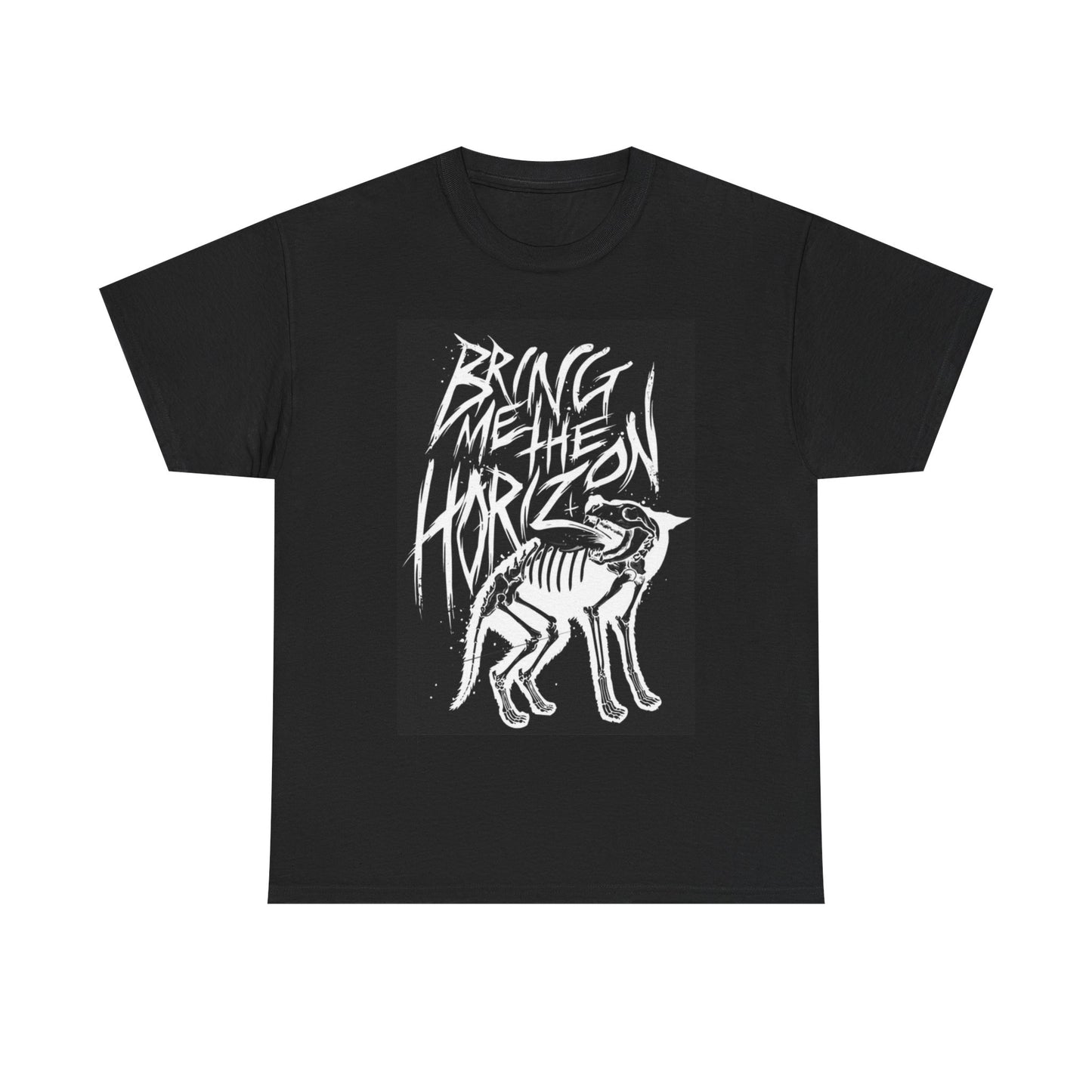 Bring me the Horizon Shirt Vintage cat skeleton graphic Unisex Heavy Cotton Tee