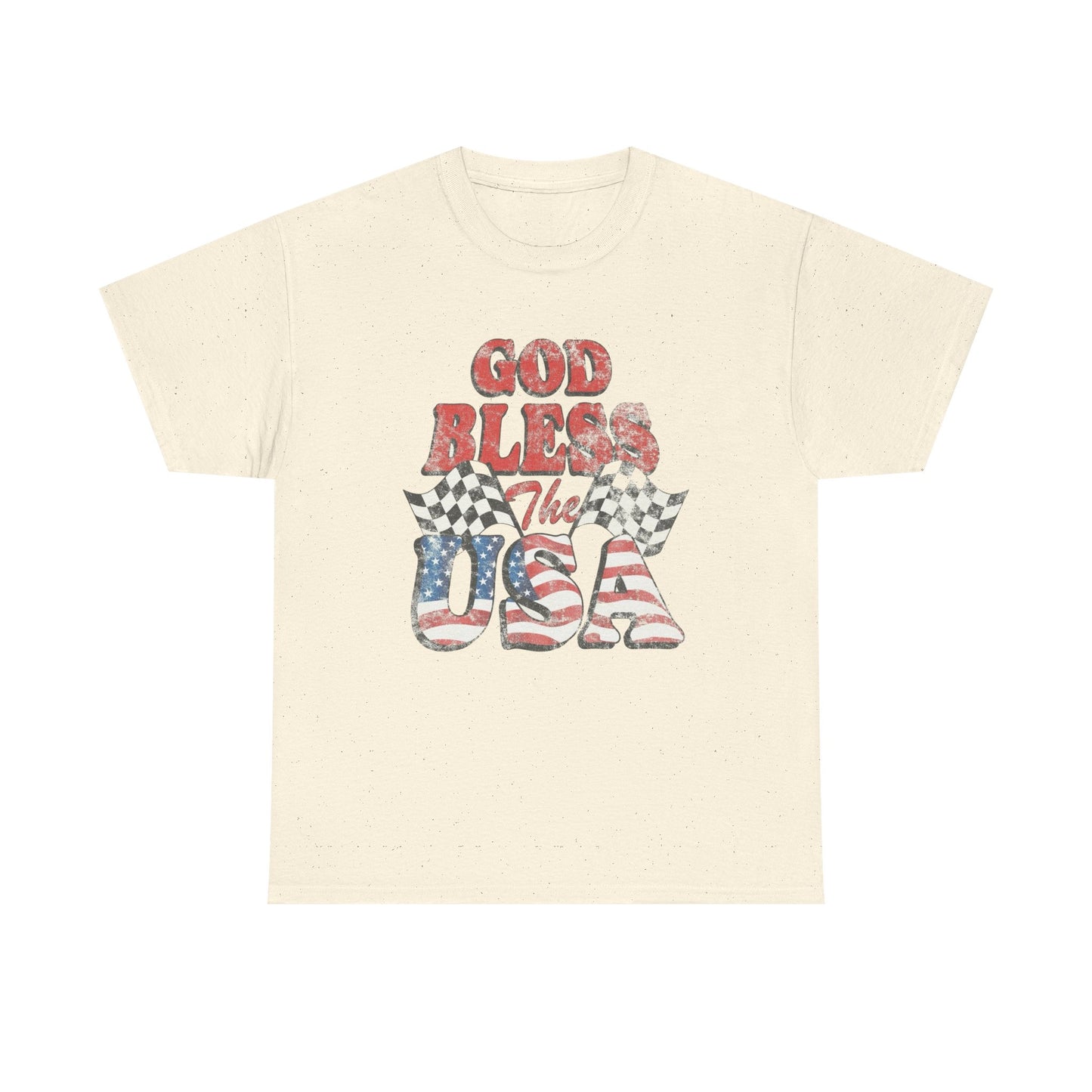 God Bless The USA Graphic T Shirt NEW Unisex Heavy Cotton Tee
