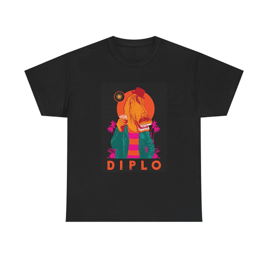 Diplo Tshirt Retro Dj Merch Tour EDM Graphic Poster Unisex Heavy Cotton Tee