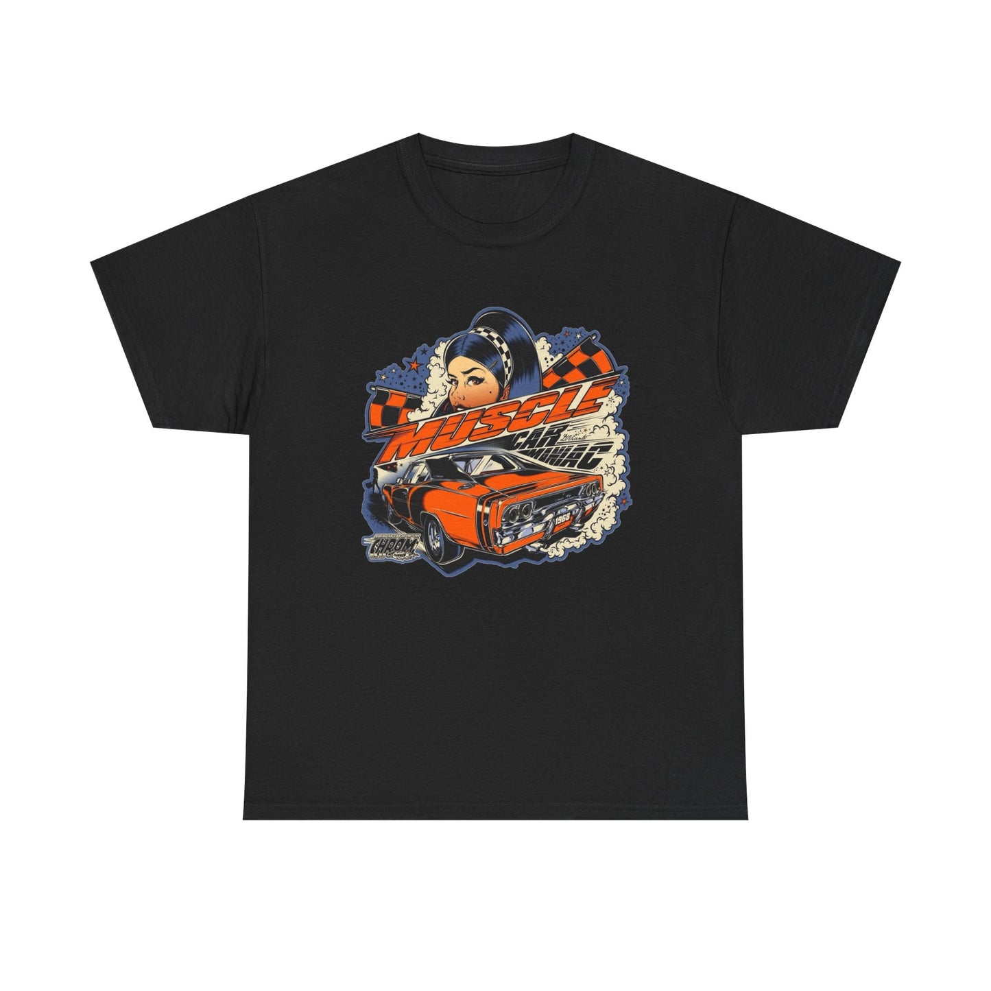 Muscle Car Maniac Charger Graphic T Shirt Unisex Heavy Cotton Tee