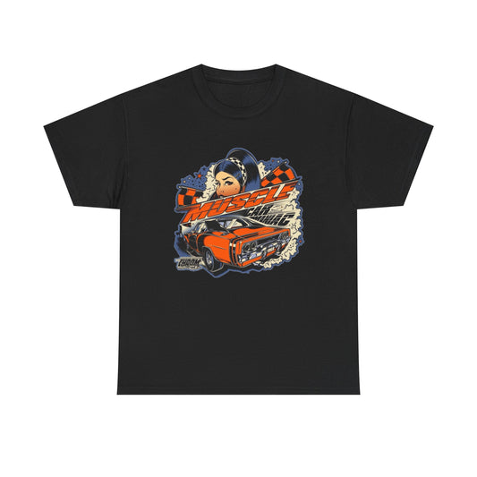 Muscle Car Maniac Charger Graphic T Shirt Unisex Heavy Cotton Tee