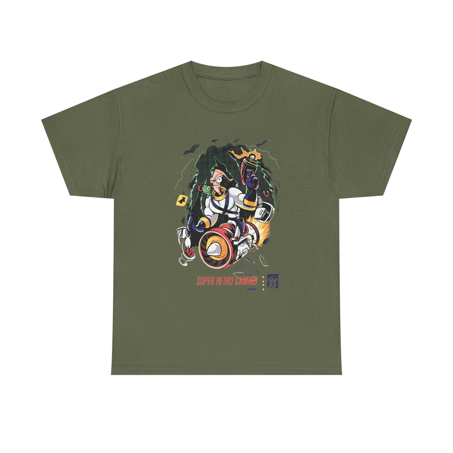 Earth Worm Jim Vintage Gaming Retro Graphic T Shirt NEW Unisex Heavy Cotton Tee
