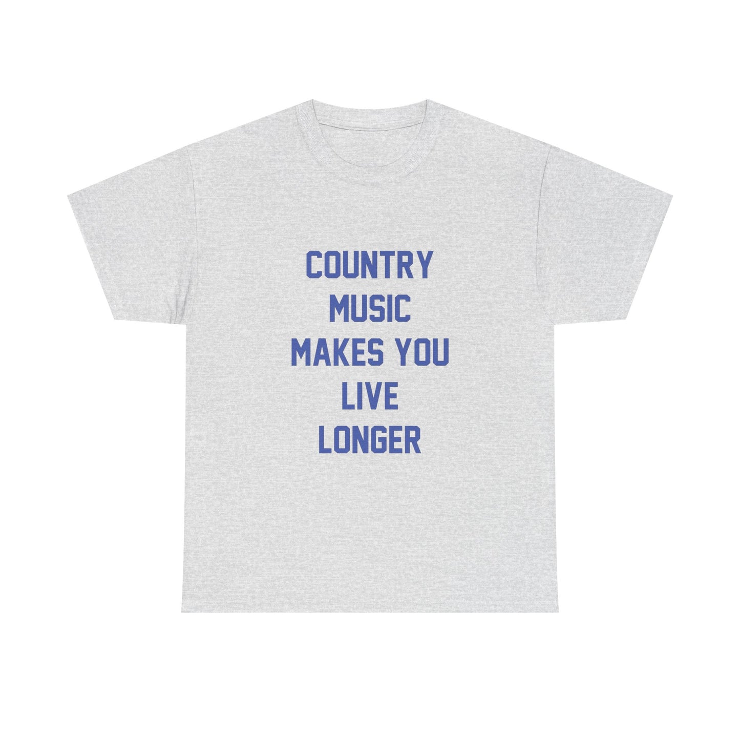 Country Music Makes You Live Longer Graphic T Shirt NEW ADULT TEE Cotton