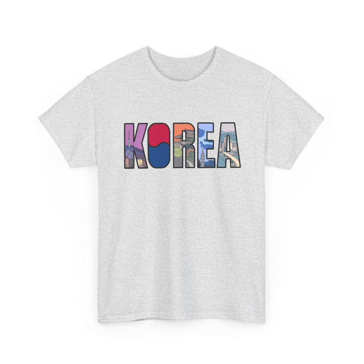 Korea Graphic T Shirt Men's Korean Heavy Cotton Tee