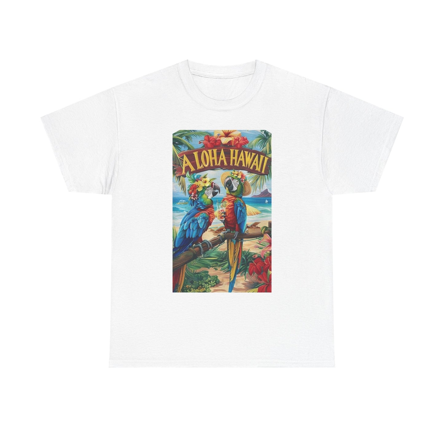 Aloha Hawaii Graphic T Shirt Unisex Heavy Cotton Tee