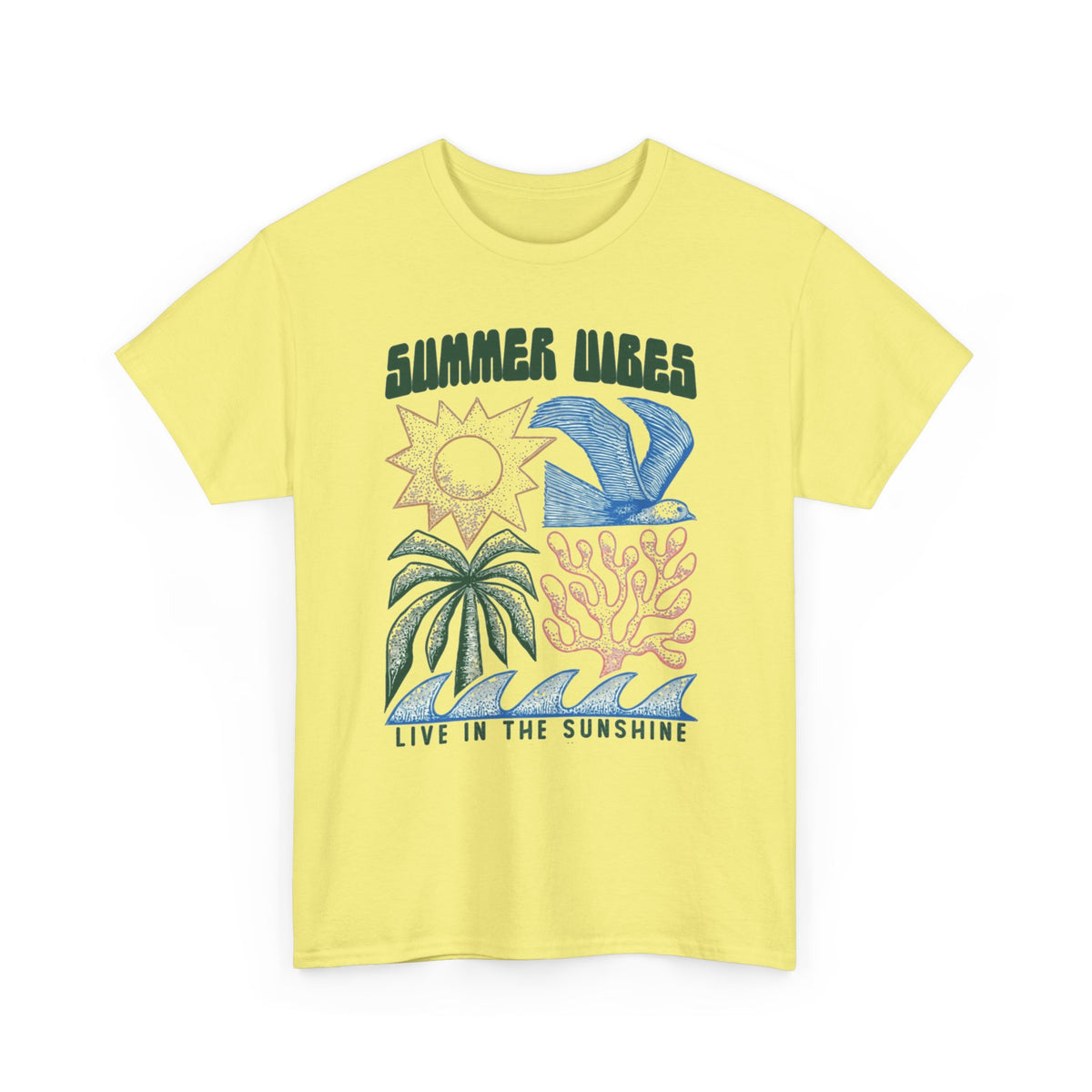 Summer Vibes Sunshine Beach Graphic T-Shirt Men's Graphic Tee