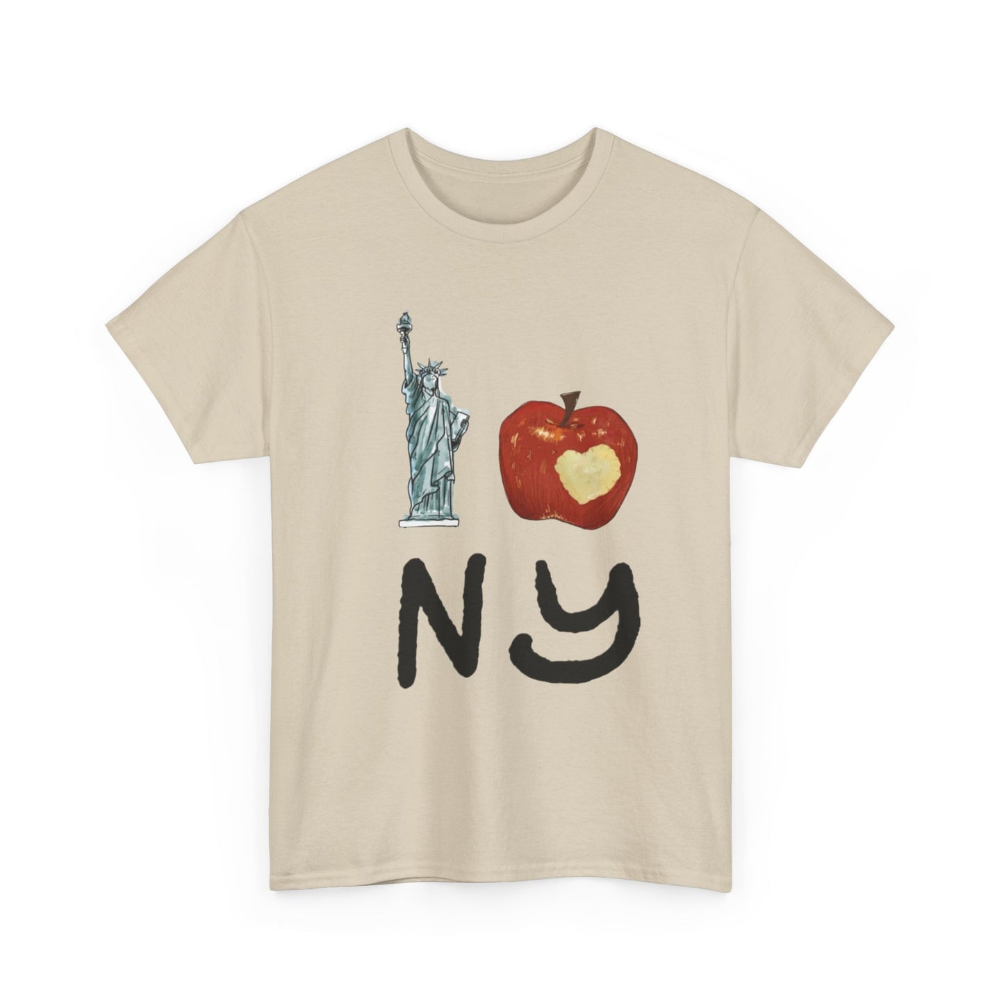 Big Apple I Love New York Classic Graphic T Shirt Unisex NEW Heavy Cotton Tee