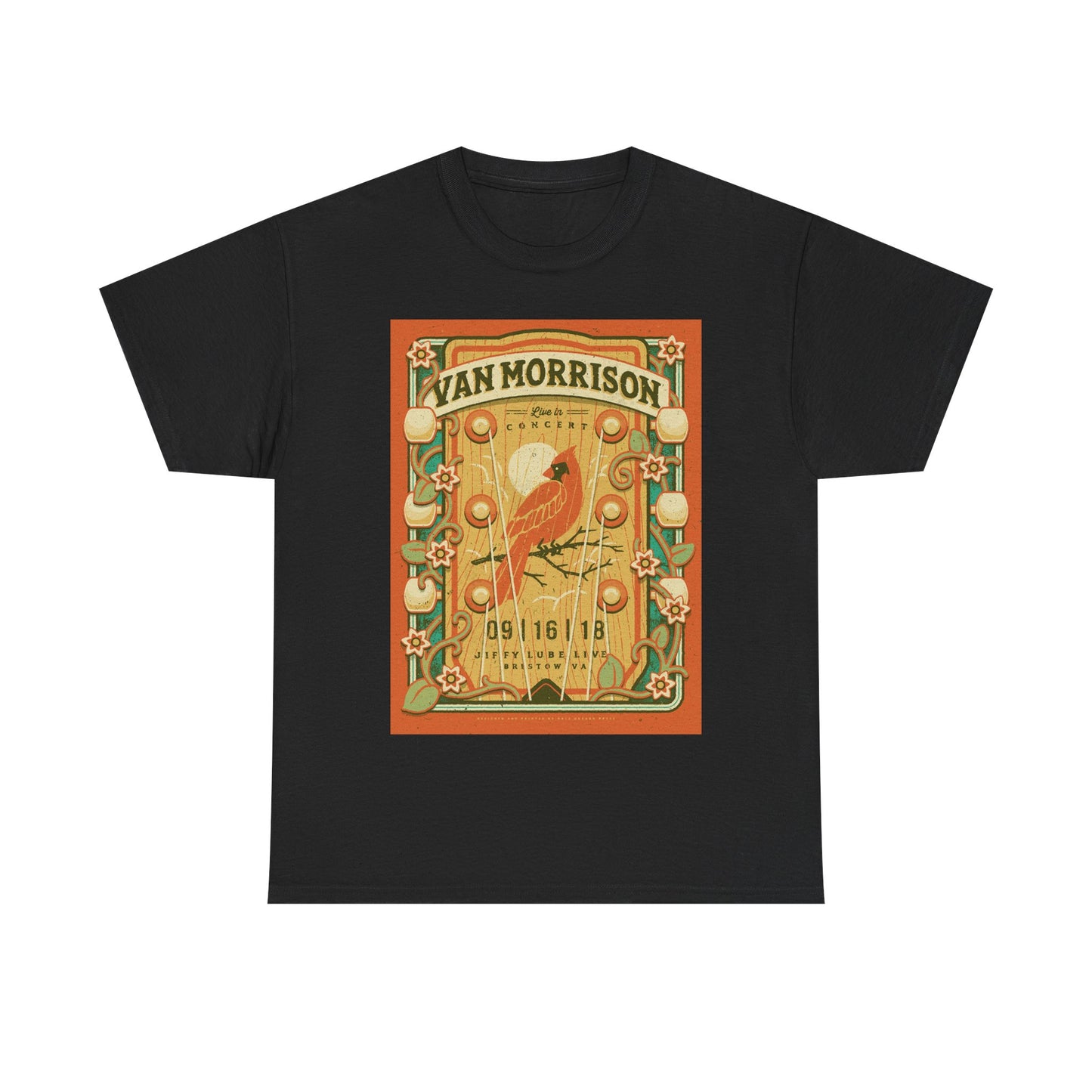 Van Morrison Tshirt Vintage rock classic Retro Poster merch Unisex Heavy Cotton