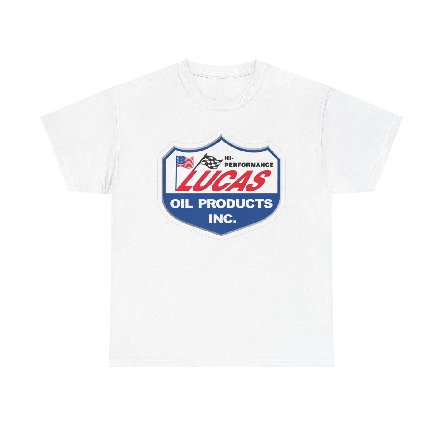 Lucas Oil Graphic T Shirt Vintage Muscle Cars Unisex Heavy Cotton Tee