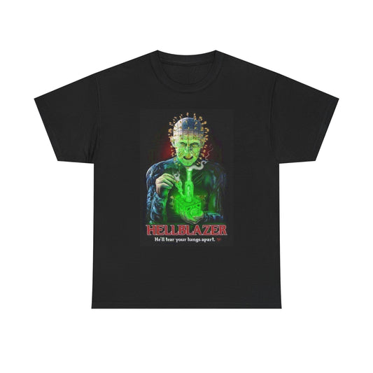 Hellblazer Funny Weed Graphic T Shirt Horror Movie Vintage Unisex Heavy Cotton
