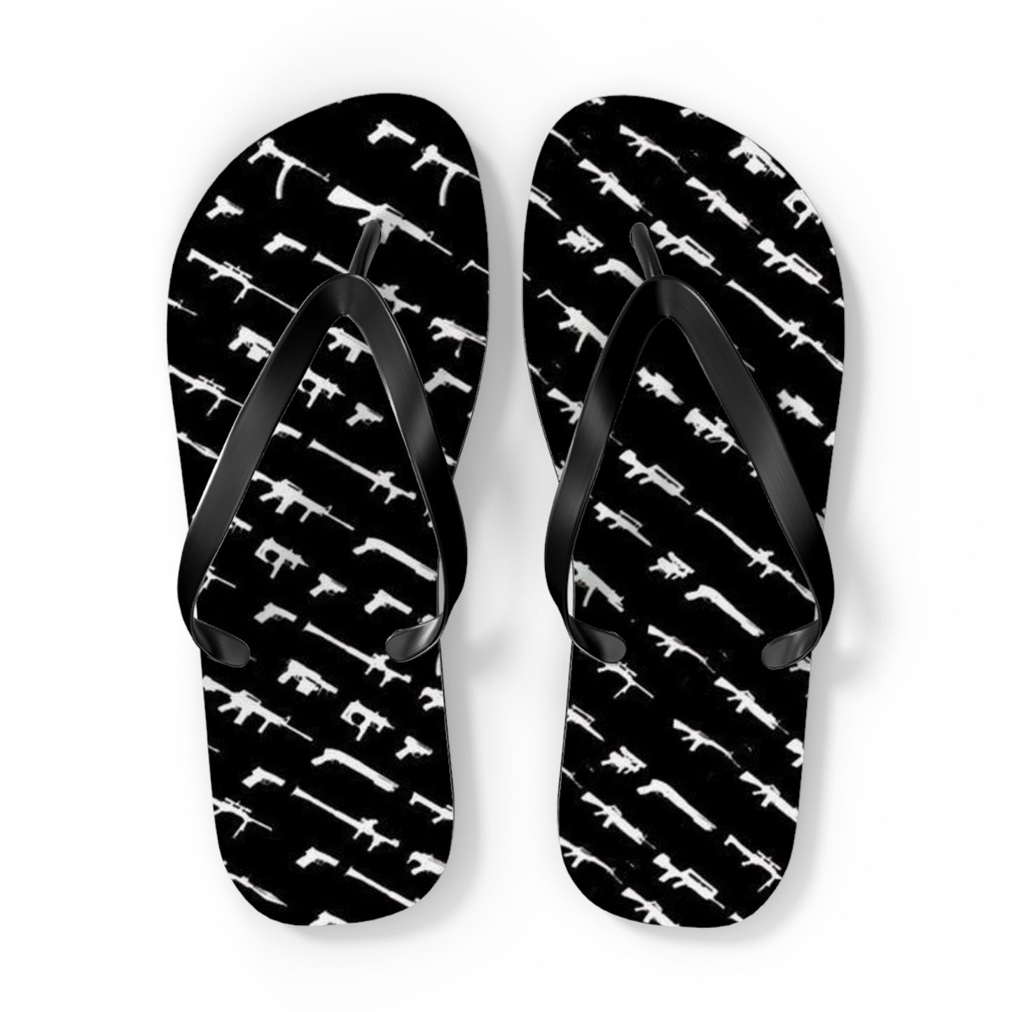 WAVES And SUN Co Sandals Gun Graphic - Flip Flops -Slides Summer Beach BRAND NEW