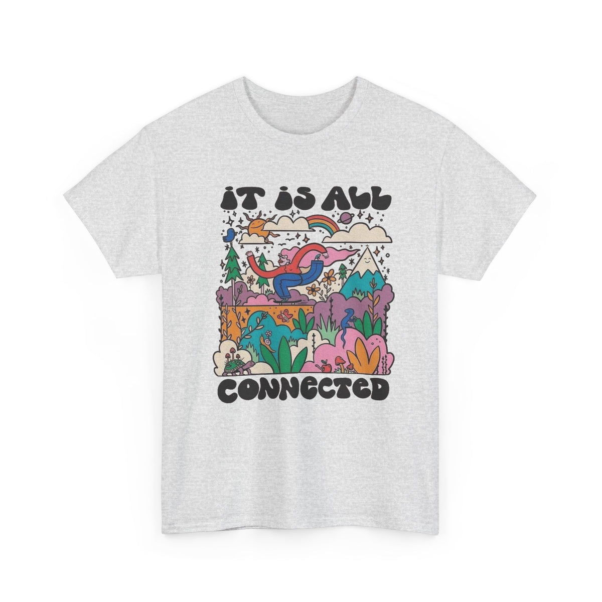 Its All Connected Graphic T Shirt Men's Art Classic Heavy Cotton Tee