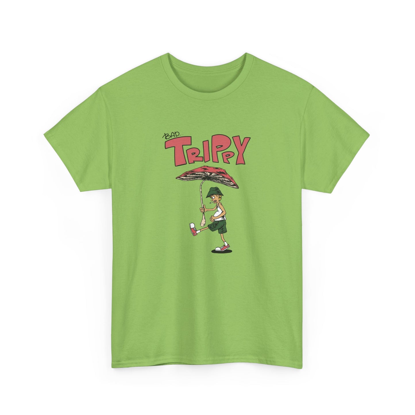 Bad Trippy Mushrooms Graphic T Shirt NEW Adult Unisex Heavy Cotton Tee