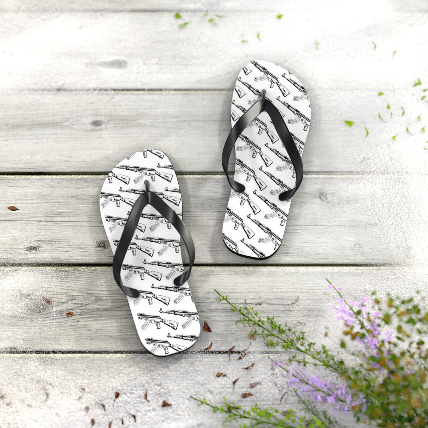 WAVES And SUN Co Sandals AK 47 - Flip Flops -Slides Summer Beach BRAND NEW