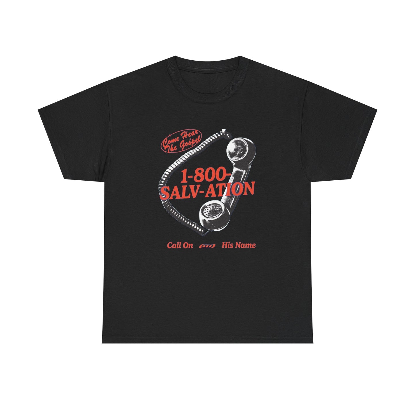 Salvation Is Calling Jesus Graphic T Shirt Unisex Heavy Cotton Tee Gift New