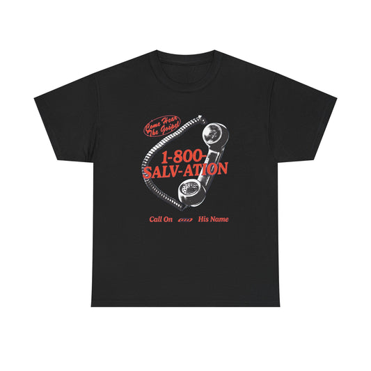 Salvation Is Calling Jesus Graphic T Shirt Unisex Heavy Cotton Tee Gift New