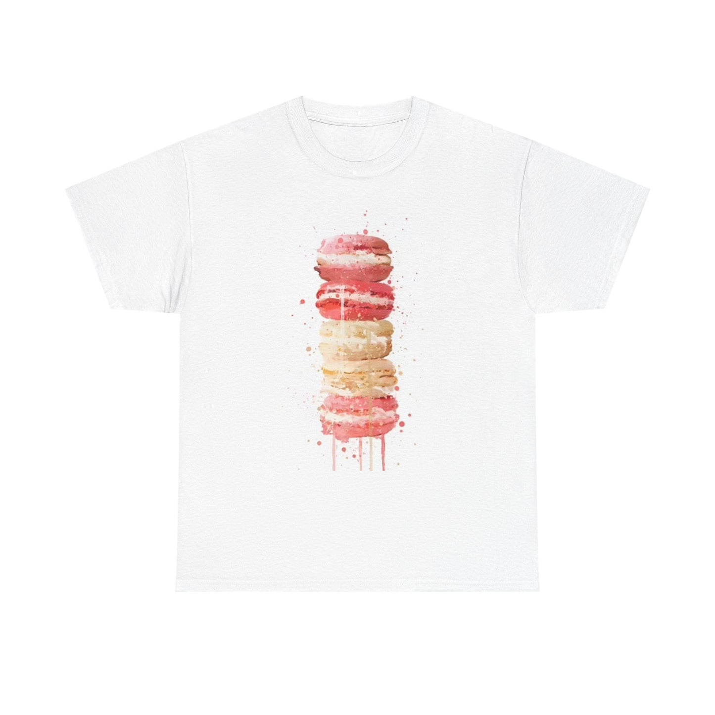 Macaroon Graphic T Shirt Funny Foodie Snack Unisex Heavy Cotton Tee