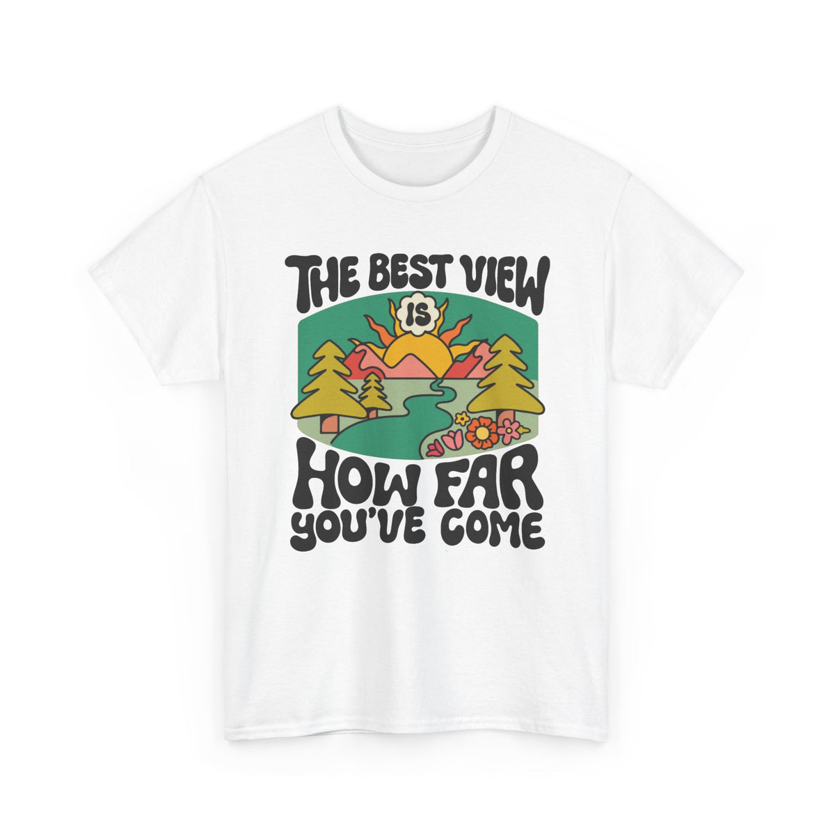 Beautiful Life's Journey Graphic T Shirt Men's Outdoors Heavy Cotton Tee