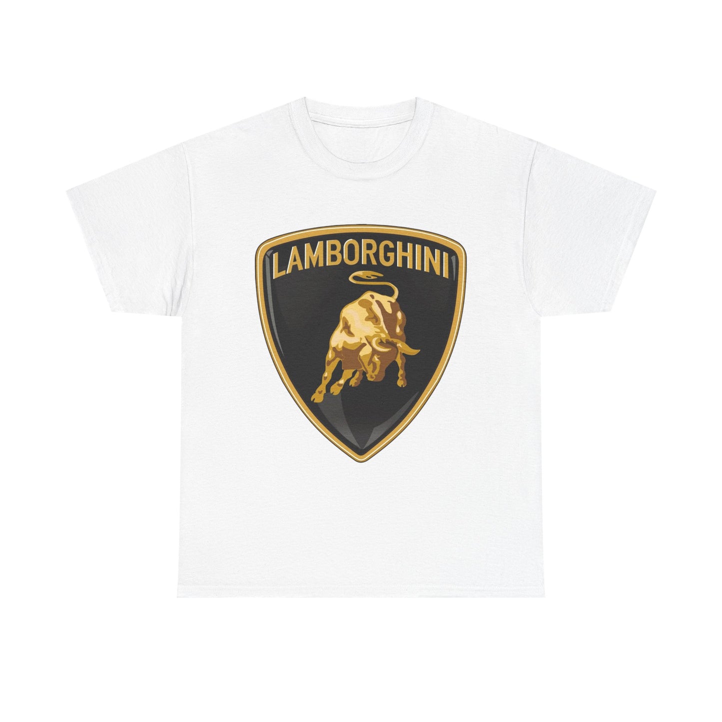 Lamborghini Graphic T Shirt Vintage Logo Retro Unisex Heavy Cotton Tee