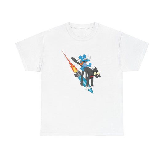 Itchy And Scratchy Funny Graphic T-Shirt Comfy Cotton Tee Brand NEW