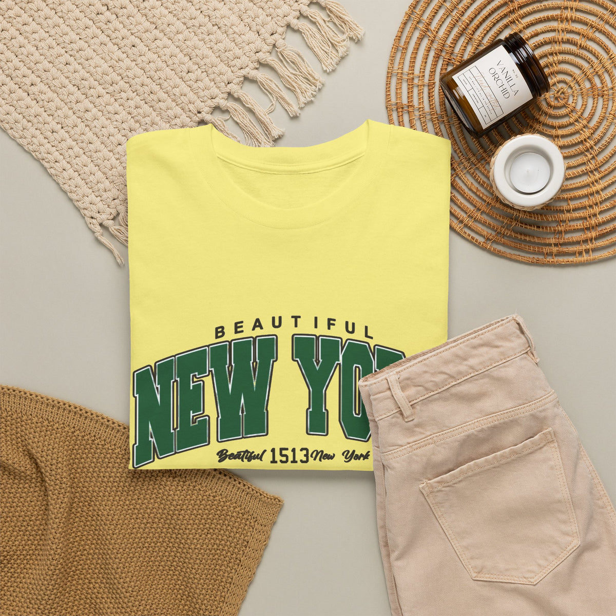 Beautiful New York Graphic T Shirt Men's Heavy Cotton Tee