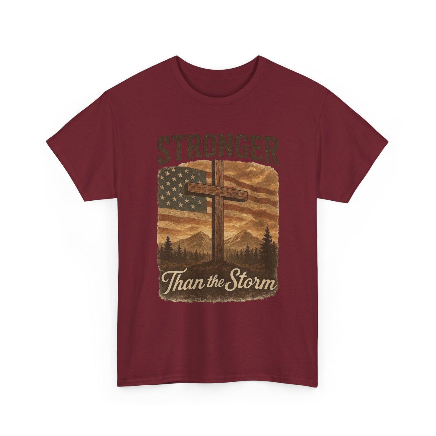 Stronger Than The Storm Graphic T Shirt Adult New Tee
