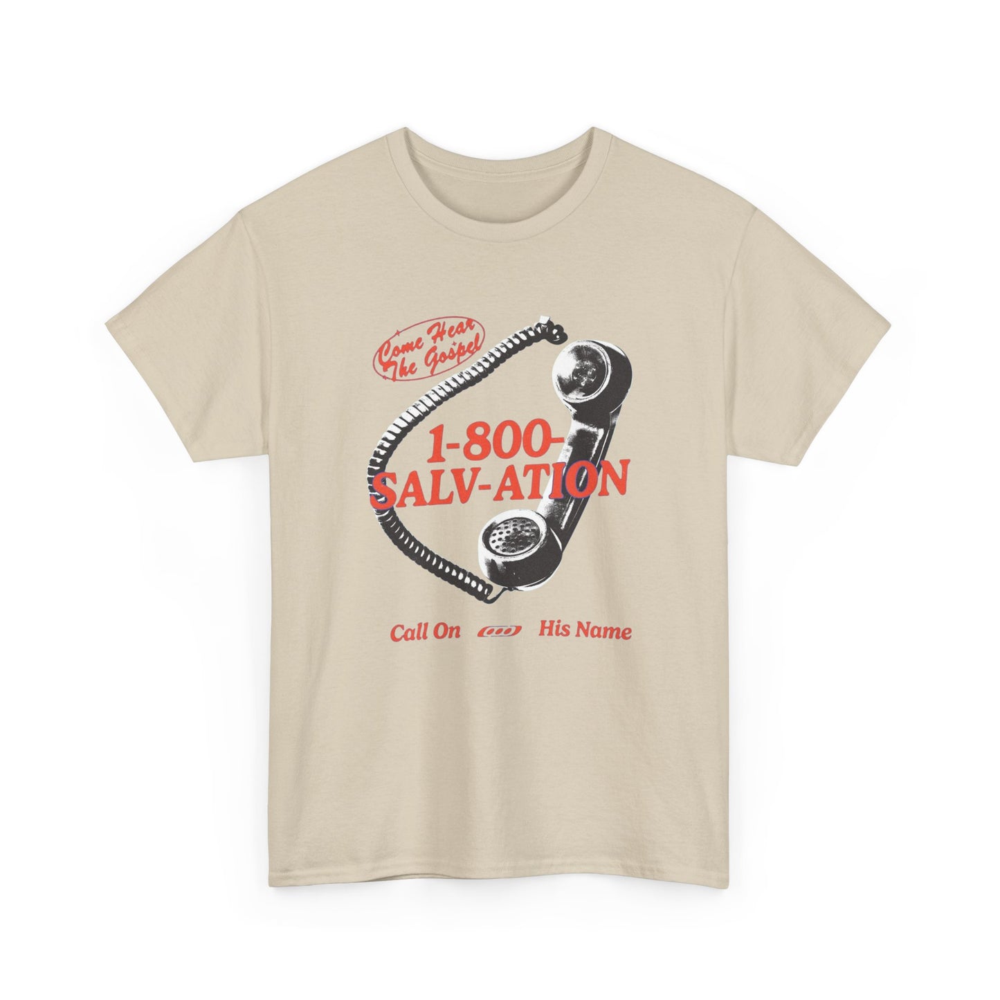 Salvation Is Calling Jesus Graphic T Shirt Unisex Heavy Cotton Tee Gift New
