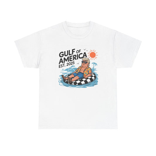 Gulf Of America Graphic T Shirt Funny Beach Unisex Heavy Cotton Tee
