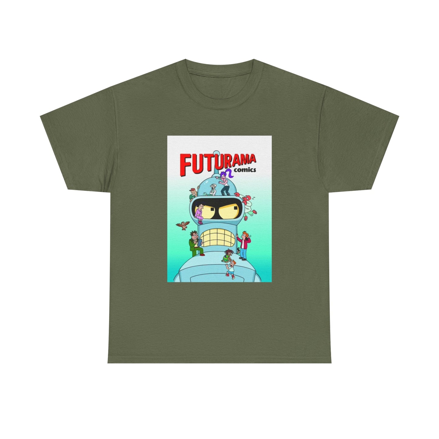 Futurama Shirt Bender Tv Series Graphic Funny Cartoon Unisex Heavy Cotton Tee